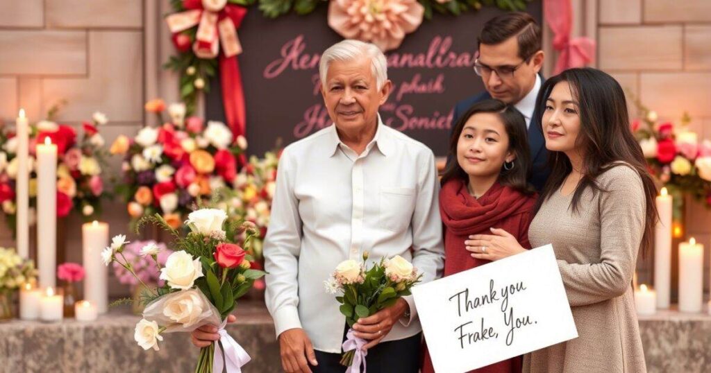 On Behalf of My Family, Thank You for Your Condolences