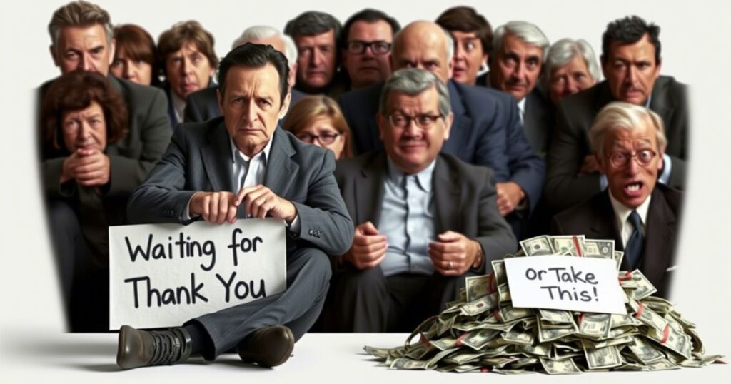 Jokes About Waiting for Money Instead of a Thank You Message