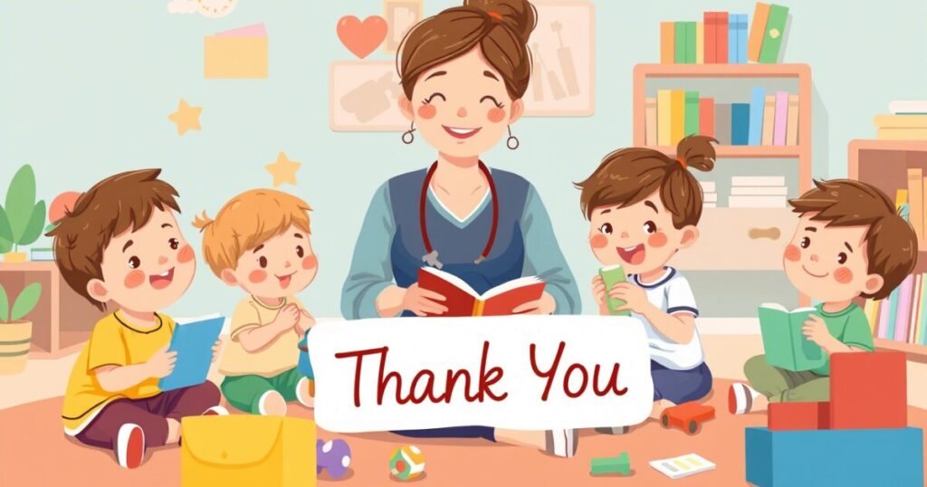 Short Thank You Messages for Daycare Teachers