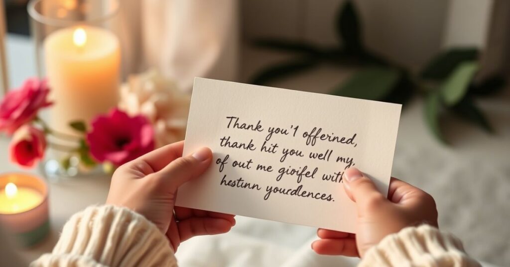 Should You Send a Thank You Message if You Are Overwhelmed by Grief?