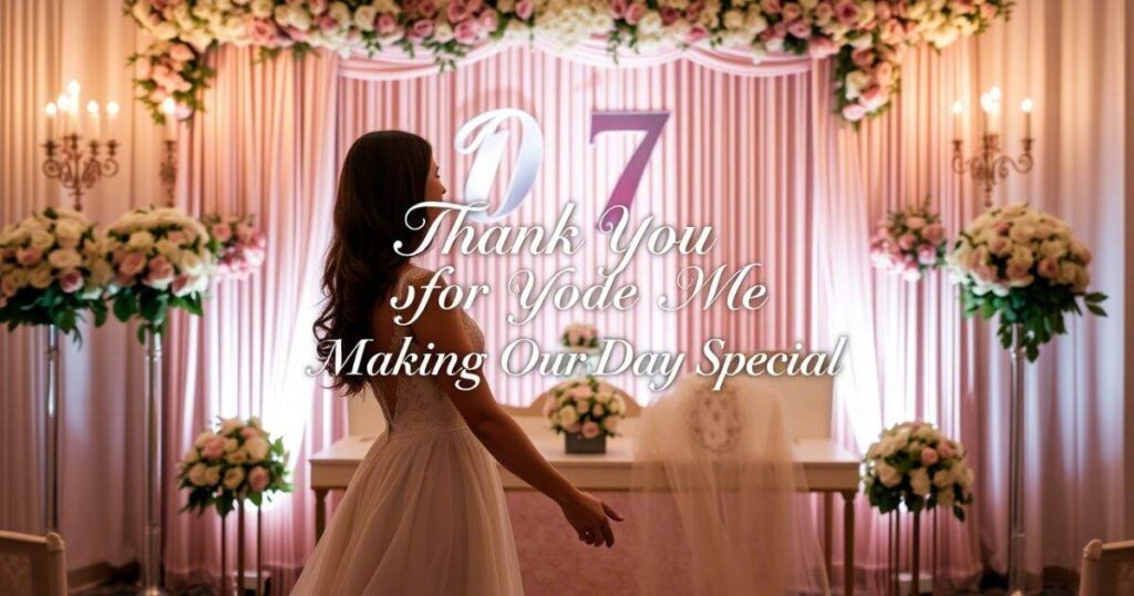 Thank You Message After Attending a Wedding as a Guest