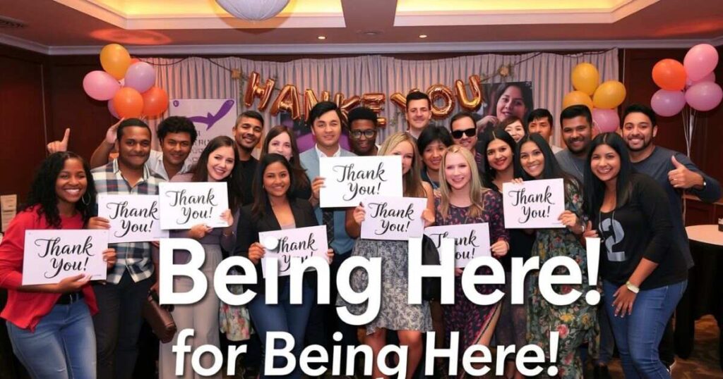 Thank You Message for Attending an Event