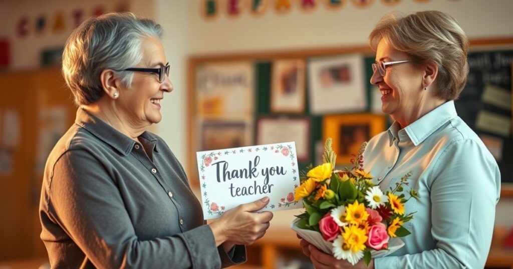 Thank You Message to Teacher from Parent at the End of the Year