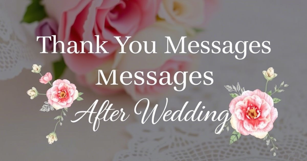Thank You Messages After Wedding