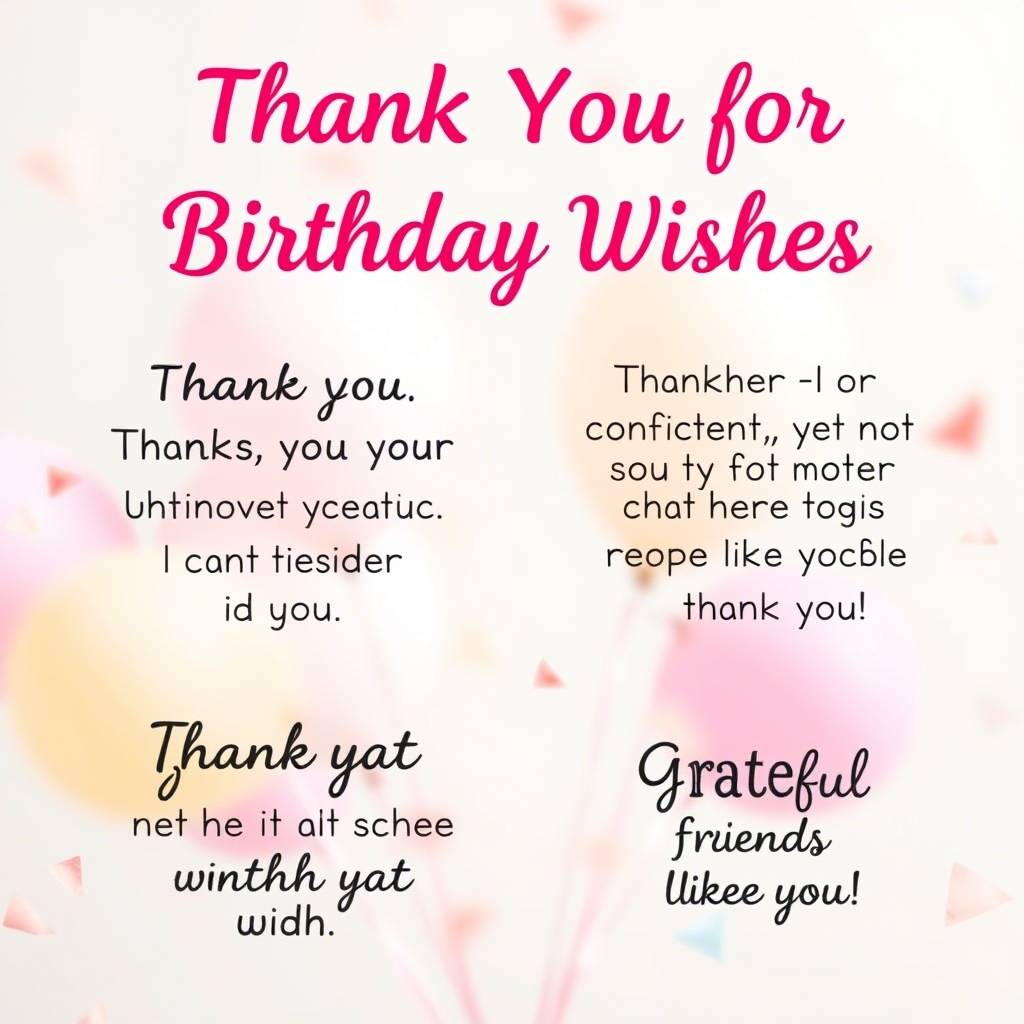 Thank You for Birthday Wishes Quotes