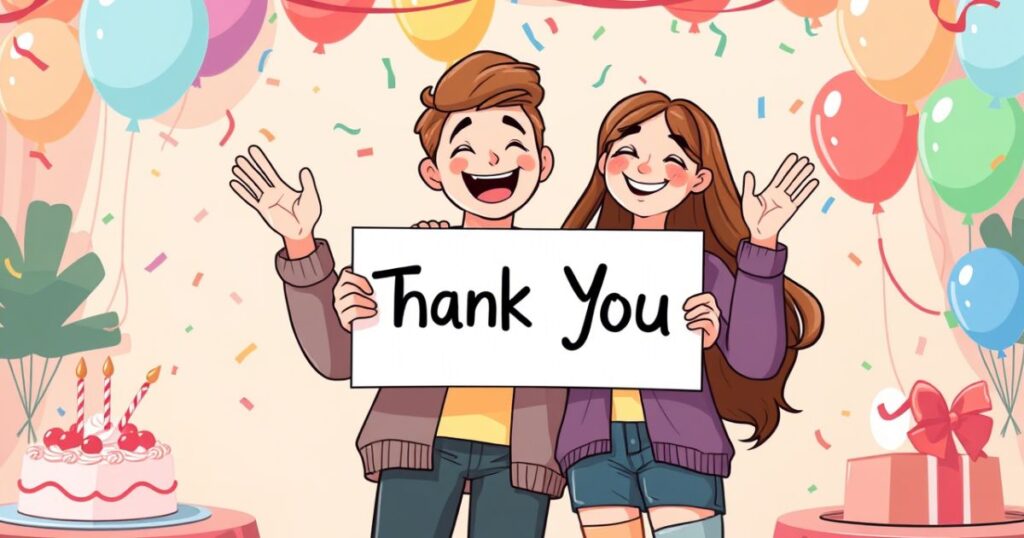 Thank You for Inviting Us to Your Party Messages