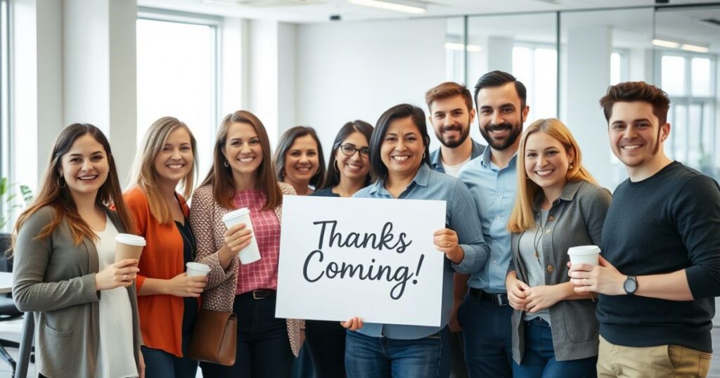 Thanks for Coming Messages to Colleagues