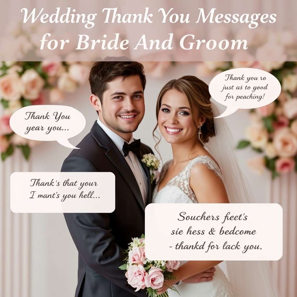 Wedding Thank You Messages For Bride And Groom