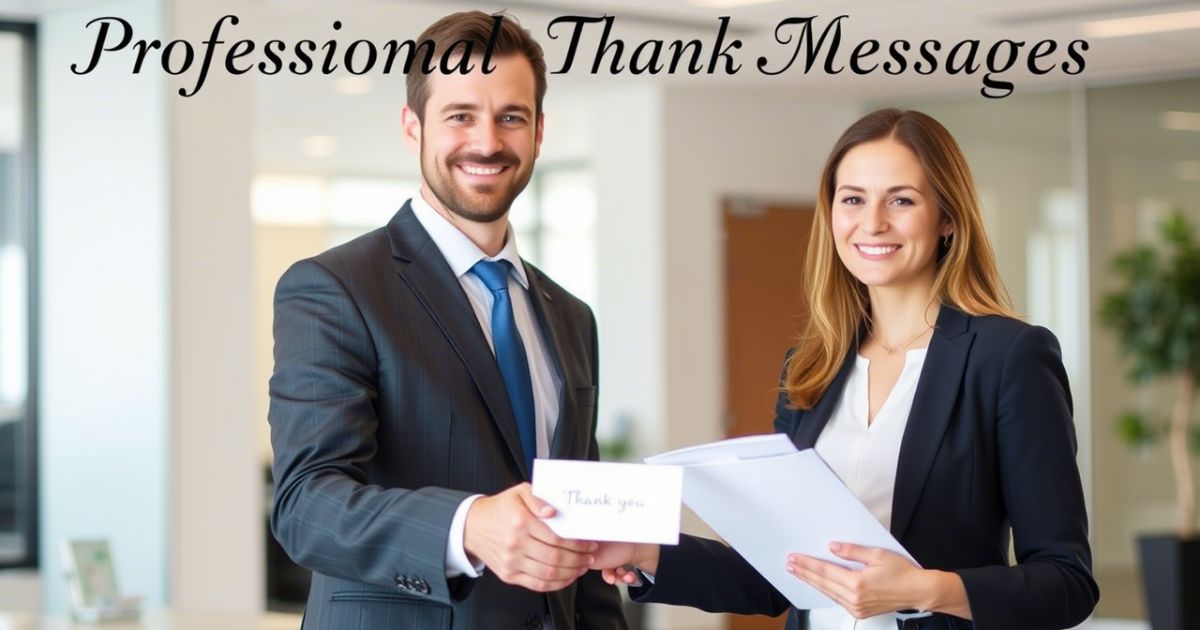 Professional Thank You Messages