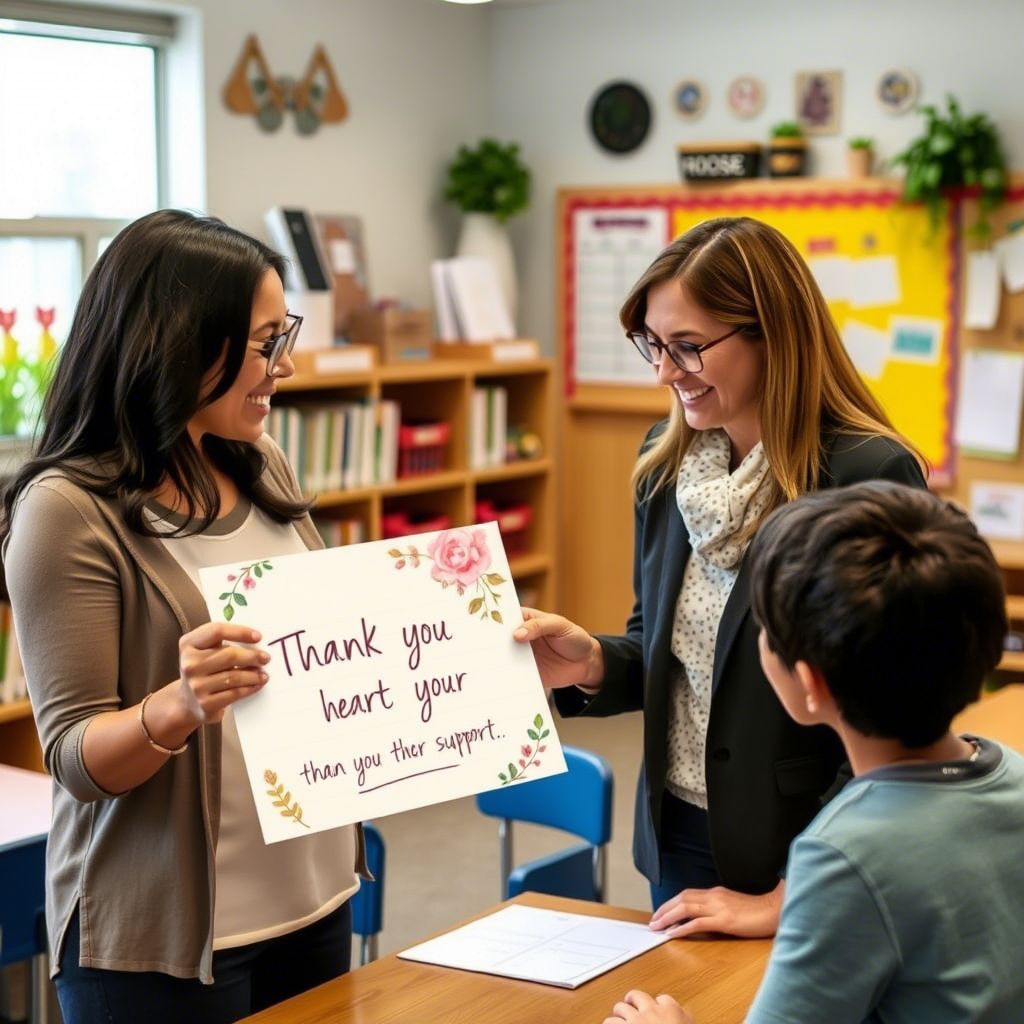Thank You Note to Parents