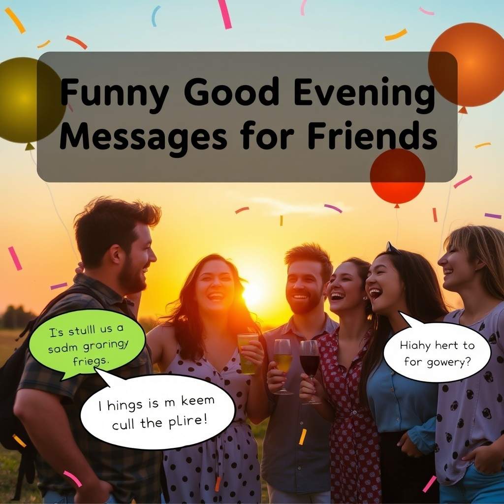 Funny Good Evening Messages for Friends